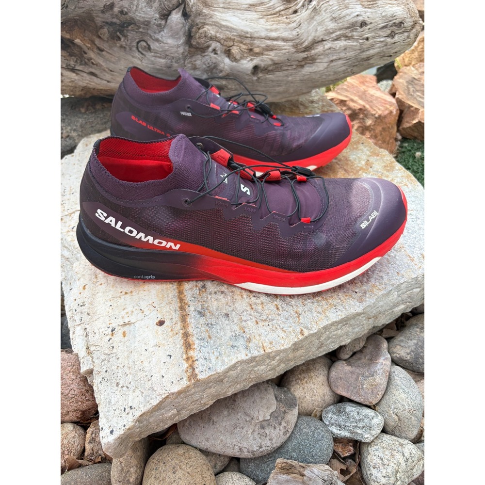 Salomon S/Lab Ultra 3 Maverick Red Trail Running Shoes Mens 12 Womens 13 471888